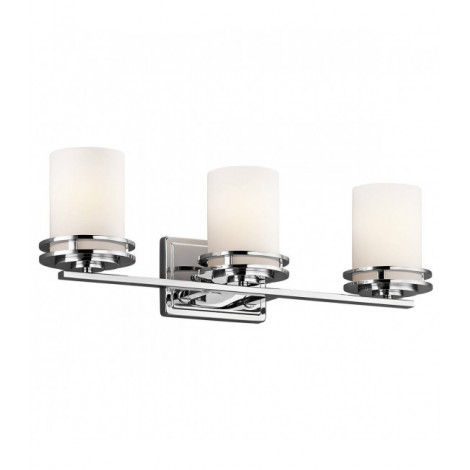 Applique Hendrick, chrome poli, verre opale, 3 LED|Appliques murales|Luminaire Center