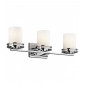 Applique Hendrick, chrome poli, verre opale, 3 LED|Appliques murales|Luminaire Center