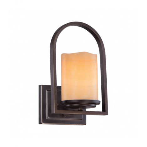 Applique Aldora, bronze palladien et onyx, 1 ampoule|Appliques murales|Luminaire Center