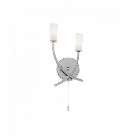 Applique Havana, chrome et verre, 2 ampoules|Appliques murales|Luminaire Center