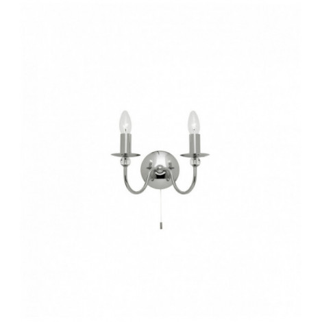 Applique Parkstone, chrome et verre, 2 ampoules|Appliques murales|Luminaire Center