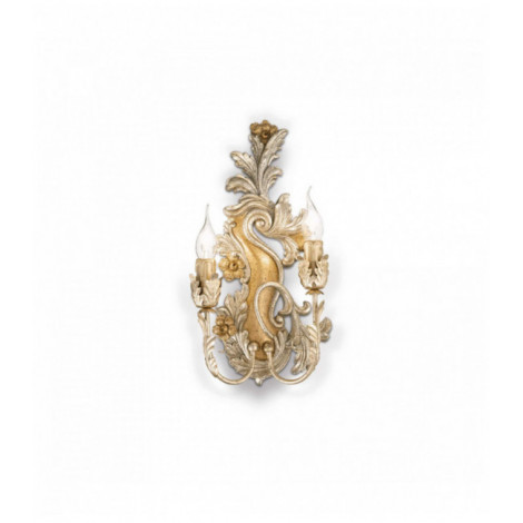 Applique murale Argentée CARMEN 2 ampoules|Appliques murales|Luminaire Center