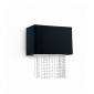 Applique murale Noire en cristal PHOENIX 2 ampoules|Appliques murales|Luminaire Center