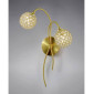 Applique murale Apollo 2 Ampoules laiton satiné/cristal|Appliques murales|Luminaire Center