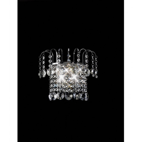 Applique murale Rosina avec interrupteur 2 Ampoules chrome poli/cristal|Appliques murales|Luminaire Center