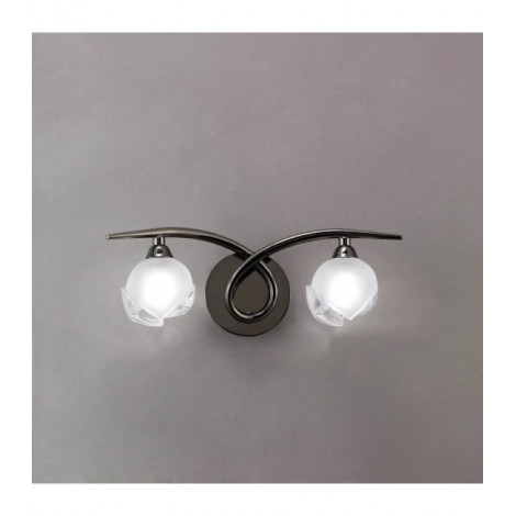 Applique murale Fragma avec interrupteur 2 Ampoules G9, chrome noir|Appliques murales|Luminaire Center