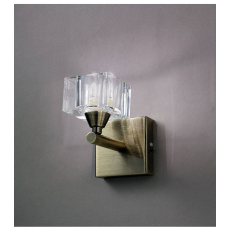 Applique murale Cuadrax 1 Ampoule G9, laiton antique|Appliques murales|Luminaire Center