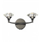 Applique murale Luther chrome noir et cristal 2 ampoules|Appliques murales|Luminaire Center