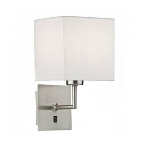 Applique murale Tibet chrome satiné et ivoire doux 1 ampoule|Appliques murales|Luminaire Center