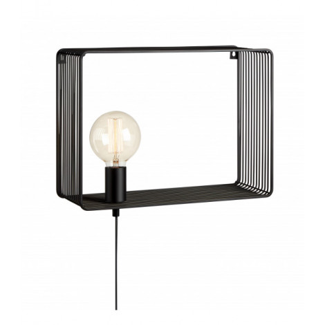 Applique murale SHELF Noire 1 ampoule|Appliques murales|Luminaire Center