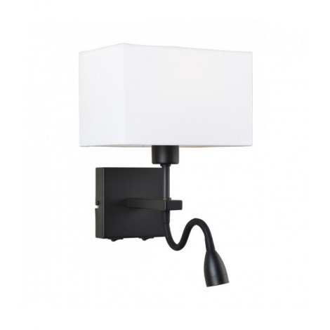 Applique de chevet moderne Norte abat jour blanc rectangle|Appliques murales|Luminaire Center