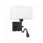 Applique de chevet moderne Norte abat jour blanc rectangle|Appliques murales|Luminaire Center