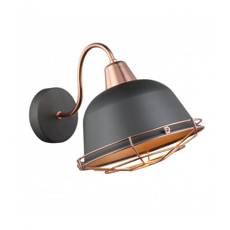 Applique murale industrielle et rétro Annika Gris, cuivre|Appliques murales|Luminaire Center