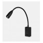 Applique avec liseuse Bed Acier Noir 17 Cm|Appliques murales|Luminaire Center