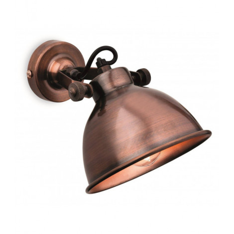 Applique murale Mantis Cuivre antique 1 ampoule 16cm|Appliques murales|Luminaire Center