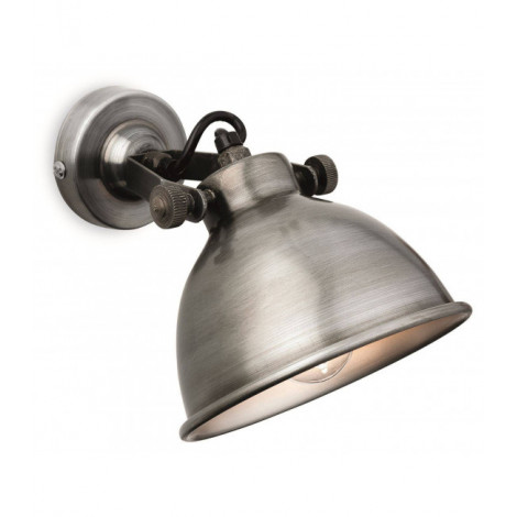 Applique murale Mantis Argent ancien 1 ampoule 16cm|Appliques murales|Luminaire Center