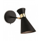 Applique avec liseuse Ohio Noir 1 ampoule 21,5cm|Appliques murales|Luminaire Center