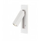 Applique avec liseuse Gokova Sable blanc 1 ampoule 16,5cm|Appliques murales|Luminaire Center