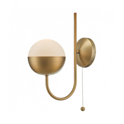 Applique murale Andre Laiton Vielli,verre opal 1 ampoule 28cm|Appliques murales|Luminaire Center