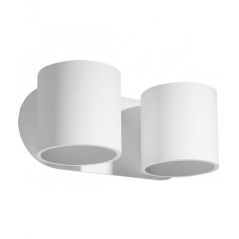 Applique murale Orbis Aluminium blanc 2 ampoules 10cm|Appliques murales|Luminaire Center