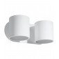 Applique murale Orbis Aluminium blanc 2 ampoules 10cm|Appliques murales|Luminaire Center