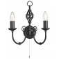 Applique 2 ampoules Zanzibar, noir|Appliques murales|Luminaire Center