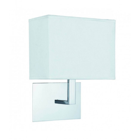 Applique Wall, en chrome avec abat-jour blanc|Appliques murales|Luminaire Center