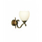 Applique 1 ampoule Columbia, laiton antique et verre opale|Appliques murales|Luminaire Center