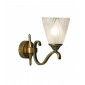 Applique 1 ampoule Columbia, laiton antique et verre givré|Appliques murales|Luminaire Center