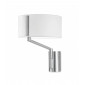 Applique Twist, nickel satiné et abat jour blanc|Appliques murales|Luminaire Center