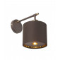 Applique Balance, laiton poli, avec abat-jour marron|Appliques murales|Luminaire Center