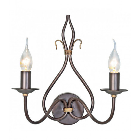 Applique Windemere, rouille / or, 2 ampoules|Appliques murales|Luminaire Center