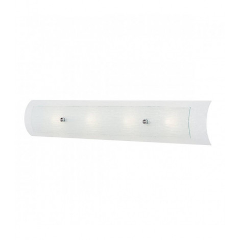 Applique Duet, 76.2 cm, verre givré et blanc, chrome poli, LED, 4 éclairages|Appliques murales|Luminaire Center