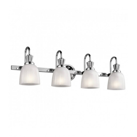Applique Cora, chrome poli, verre, 4 LED|Appliques murales|Luminaire Center
