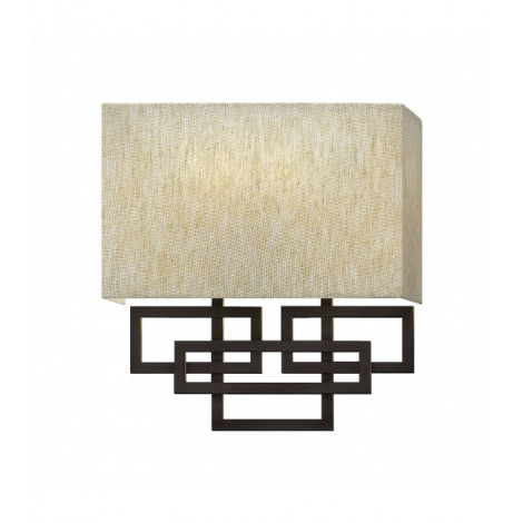 Applique Lanza, bronze huilé, abat-jour avoine|Appliques murales|Luminaire Center