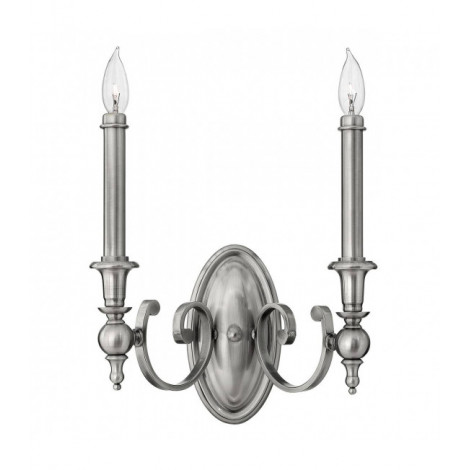 Applique Yorktown, nickel brossé, 2 ampoules|Appliques murales|Luminaire Center