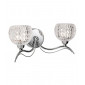 Applique 2 ampoules Blanche, chrome et verre|Appliques murales|Luminaire Center