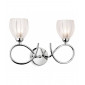 Applique 2 ampoules Grove, chrome et verre|Appliques murales|Luminaire Center