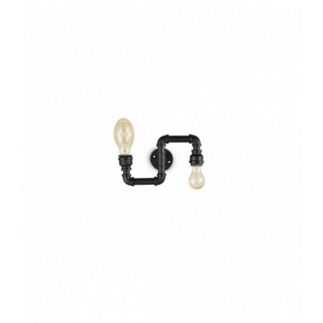 Applique murale Noire PLUMBER 2 ampoules|Appliques murales|Luminaire Center