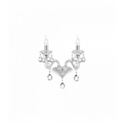 Applique murale Transparente en cristal NEGRESCO 2 ampoules|Appliques murales|Luminaire Center