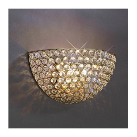 Applique murale Ava Circular 2 Ampoules doré/cristal|Appliques murales|Luminaire Center