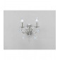 Applique murale Kyra avec interrupteur 2 Ampoules nickel satiné/cristal|Appliques murales|Luminaire Center