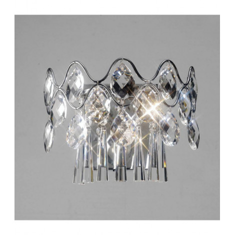 Applique murale Kenzie avec interrupteur 4 Ampoules chrome poli/cristal|Appliques murales|Luminaire Center