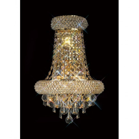 Applique murale Alexetra Large 3 Ampoules doré/cristal|Appliques murales|Luminaire Center