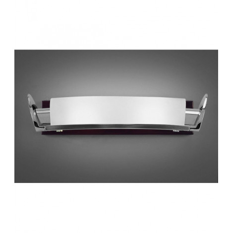 Applique murale Zira 2 Ampoules G9, chrome poli/verre blanc dépoli/Wenge|Appliques murales|Luminaire Center