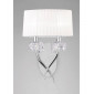 Applique murale Loewe 2 Ampoules E14, chrome poli avec Abat jour blanc|Appliques murales|Luminaire Center