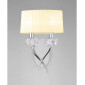 Applique murale Loewe 2 Ampoules E14, chrome poli avec Abat jour crème|Appliques murales|Luminaire Center