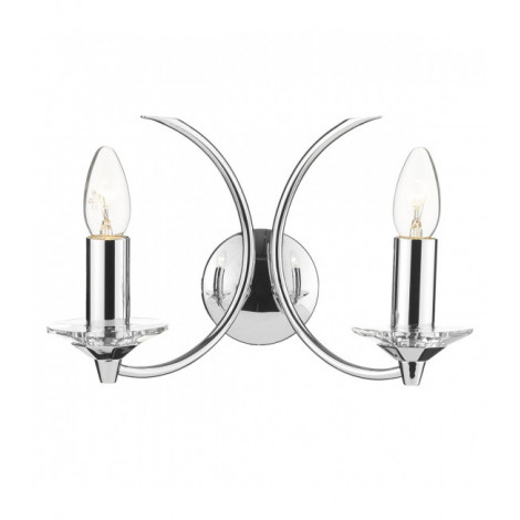Applique murale Medusa chrome poli et cristal 2 ampoules|Appliques murales|Luminaire Center