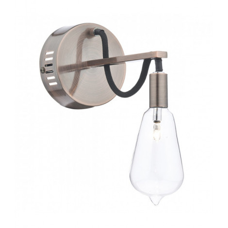 Applique murale Scroll cuivre antique et verre 1 ampoule|Appliques murales|Luminaire Center