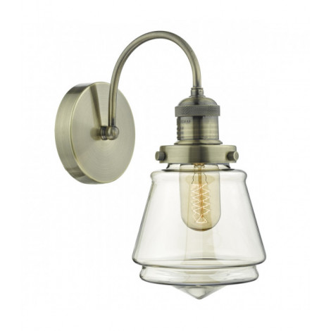 Applique murale Curtis laiton antique et verre champagne 1 ampoule|Appliques murales|Luminaire Center